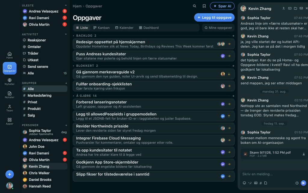 FabricLoop Oppgaver